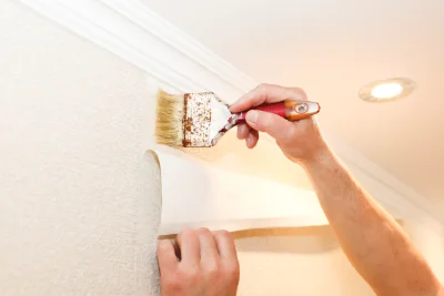 Pose de papier peint à Looze — revêtements muraux et toiles de verre